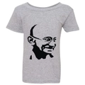 Mahatma Gandhi Hindi Indian Hero Sport Grey T-Shirt Tee Baby Toddler Boy Girl