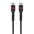Monster Braided Tough 1.2M USB-C to USB-C Charging/Sync Phone Power Cable Black