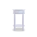 Franco Lamp Side Table White Sofa Display Shelf Round 1 Drawer Bedside Table