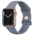 Silicone Sports Band Stardust Grey with Gold Pin - The Noosa - Compatible with Apple Watch Size 38mm to 41mm
