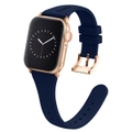 Silicone Band in Navy Blue with Gold Classic Buckle - The Gippsland - Compatible with Apple Watch Size 38mm to 41mm