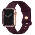 Silicone Sports Band Burgundy with Gold Pin - The Noosa - Compatible with Apple Watch Size 38mm to 41mm