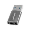 mbeat Elite USB 3.0 (Male) to USB-C (Female) Adapter, Space Grey - MB-XAD-U3MCF - Gray