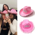 Pink Cowgirl Hat Cowboy Hat Felt Cowboy Costume Access Hat Play Dress Up Party