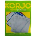 Korjo Zippered Plastic Bags (2 Pack) White ZPB 23