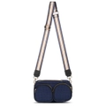 Punch Neoprene Double Pocket Travel Bag/Purse/Handbag w/Crossbody Strap Navy