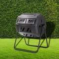 Groverdi Compost Bin 160L Large Outdoor Tumbling Composter Dual Chamber Rotating Recycle Waste Bins