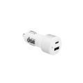 3sixT 27W Dual USB-A/USB-C PD Car Charger Port Adapter For iPhone/Samsung White