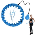 24 Knots Fitness Hula Hoop Adjustable and Detachable Weighted Hoops for Lose Weight Blue