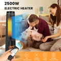 Costway 2500W Ceramic Tower Heater Fireplace Electric Fan Heater Oscillating/3D Flame/Remote/Timer Indoor