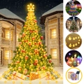 Xmas Fairy String Lights LED Solar/USB/Plug powered Christmas Decor Light(3M/3.5M*9Lines/10M/12M/22M, Snowflake/Five-Pointed/Polaris)