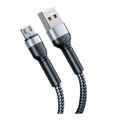 Phone cable REMAX Micro USB Aluminum Alloy Braided 2.4A data cable Black