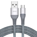 Phone Cable Remax Micro USB 2.4A Safe Fast Charge with Colorful LED Light Gray