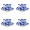 Spode Blue Italian - Teacup & Saucer (Set of 4)
