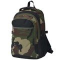 School Backpack 40 L Black and Camouflage vidaXL