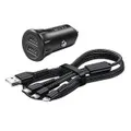 Phone Charger REMAX Vanguard Series Dual USB & Car Charger + 3-in-1 Charging Cable