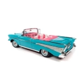 Auto World Licensed 1:18 Scale Barbie Chevy Bel Air Convertible 1957 Diecast Model Car