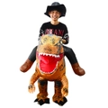 Fancy Mascot Dinosaur Inflatable Costume for Adult Man Woman Ride on Dino Halloween Cosplay Dress Christmas T-rex Suit Book Week Costume
