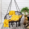 Hammock Chair Macrame Cotton Swing Bed Relax Indoor Outdoor Hanging Garden