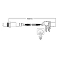 Pre-Cat oxygen sensor for Volkswagen Golf Mk V BAG 4-Cyl 1.6 5/04-7/05