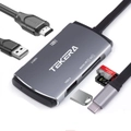 USB Type-C 5-in-1 Hub with HDMI 4K@30Hz USB2.0 USB3.0 TF/SD Card Reader for PC and Smart Phone