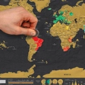 Scratch Off World Map Poster Interactive Travel Atlas Decor
