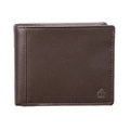 Jeff Banks Men's 11 Pocket Leather Card/Cash Wallet w/RFID Protection Dark Brown