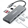 USB Type-C 7-in-1 Hub with 4K@30Hz HDMI USB3.0 TF/SD Card Reader PD3.0 Fast Charging for PC Monitor and Smart Phone