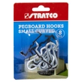 Stratco Pegboard Hooks Curved 8 Pieces Small