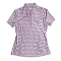 Greg Norman Ladies Tulip Zip Short Sleeve Polo - Bright Orchid