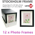 12x Black Stockholm 8x10" 5x7" Photo Frames Picture Arts Draw Family Shadow Box