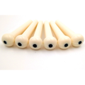 6PCS Acoustic Guitar Bridge Pins Plastic String End Peg (Ivory Colour) A021IVY