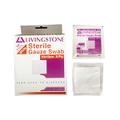 Livingstone Sterile Gauze Swabs 10 x 10 cm x 8 ply White 3 Pack x50