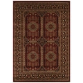 Istanbul Collection Traditional Afghan Design Burgundy Red Rug