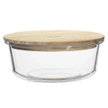 Ecology Nourish 19.7cm Round Glass Food Storage Container Clear w/ Bamboo Lid