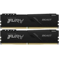 Kingston Fury Beast 16GB DDR4 Desktop RAM Kit - Black 2x 8GB - 3200MHz - CL16 - Intel XMP / AMD Ryzen - KF432C16BBK2/16 [KF432C16BBK2/16]