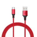 High-quality Nylon Braided Type-C Data Cable Fast Charge Stable Data Transmission Charging Cable for Samsung Galaxy S9 S8 Note 8 LG V30 G6 G5 OnePlus 5 3TRed
