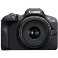 Canon EOS R100 Mirrorless Camera with 18-45mm Lens 24.2MP APS-C Sensor - 4K24p Video with Crop - FHD 60p - Wi-Fi & Bluetooth - (RF-S 18-45mm f/4.5-6.3 IS STM Lens) [R100KIS]