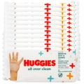 Huggies 560 Pack Baby All Over Clean Cleansing Wipes (10 x 56 Pack)