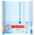 Huggies 560 Pack Pure Gentle Baby Wipes (10 x 56 Pack)