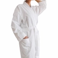 Jason Commercial Waffle Kimono Bathroom/Bedroom Robe Set 127cm White 240GSM