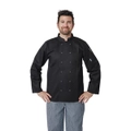 Whites Vegas Chefs Jacket Long Sleeve Black Polycotton - Size XXL