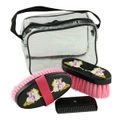 Pony Grooming Kit Golden Girl 3Pc 2 Brushes Comb Free Carry Bag