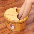 Foot Basin Foot Spa Wooden Bucket Foot Bath With Cover and Massager 足浴桶加厚泡脚加盖和按摩器 OFS03