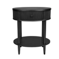 Luxe Living Arielle Round Side Table in Black