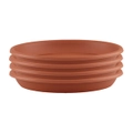 4x Artevasi Round Plastic Indoor/Outdoor Saucer For Pot 35x4.7cm Terracotta