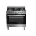 Beko Freestanding Cooker (Multi-functional 90cm Oven with Gas Cooktop) Stainless Steel BFC916GMX1