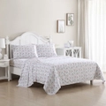 Laura Ashley Geneva Single Bed Printed Sheet Set w/Pillowcase Bedding Blush/Grey