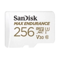 SanDisk Max Endurance 256GB microSD 100MB/s 40MB/s 20K hrs 4K UHD C10 U3 V30 -40C to 85C Heat Freeze Shock Temperature Water X-ray Proof SD Adapter SDSQQVR-256G-GN6IA