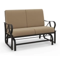 Costway 2-Seater Outdoor Glider Chair Rocking Bench w/Cushion Patio Furniture Garden Yard, Coffee